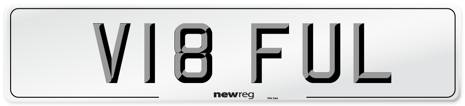 V18 FUL Number Plate from New Reg